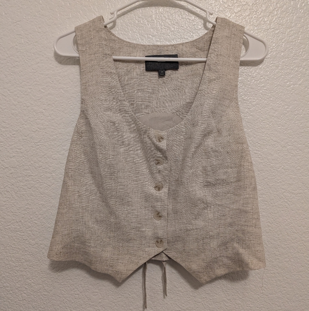 Sunday In Brooklyn Anthropologie Linen Blend Vest